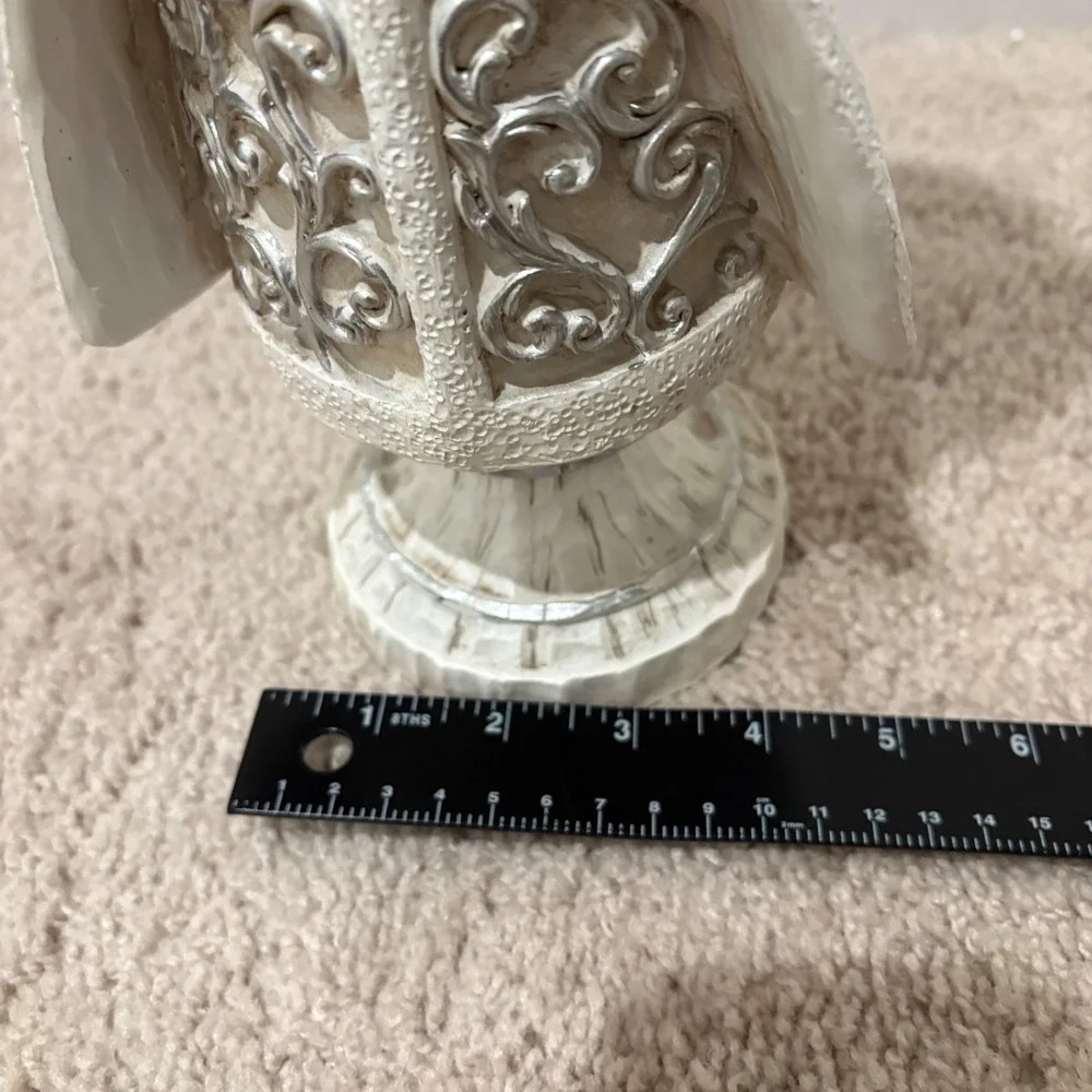 Vintage Style Santa‎ Claus Pedestal Pillar Candle Holder Festive Holiday 13